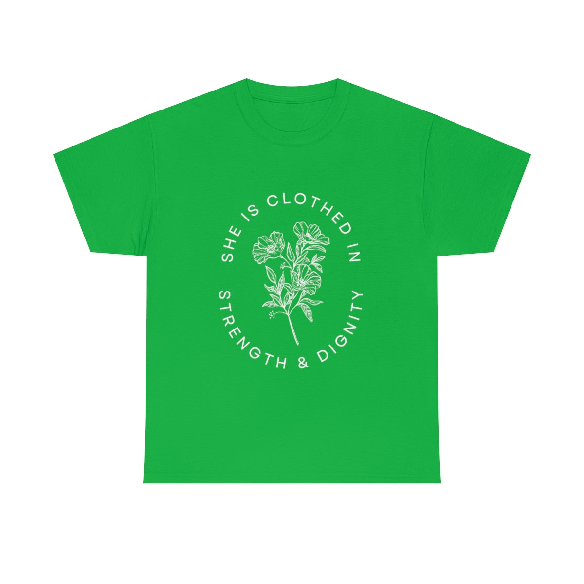 She is Clothed in Strength, Unisex Heavy Cotton Tee